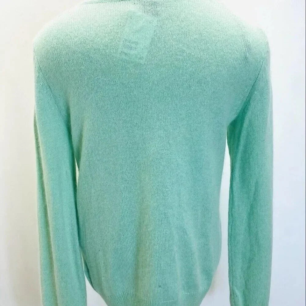 NWT H&M BASIC Women Long Sleeve Open Front Green Casual Cardigan Sweater Small - Picture 8 of 12